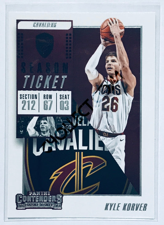 Kyle Korver - Cleveland Cavaliers 2018-19 Panini Contenders #84