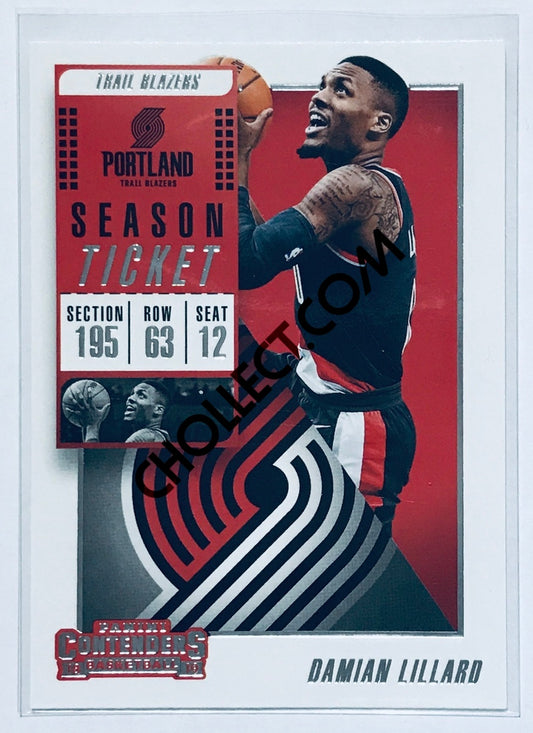 Damian Lillard - Portland Trail Blazers 2018-19 Panini Contenders #85