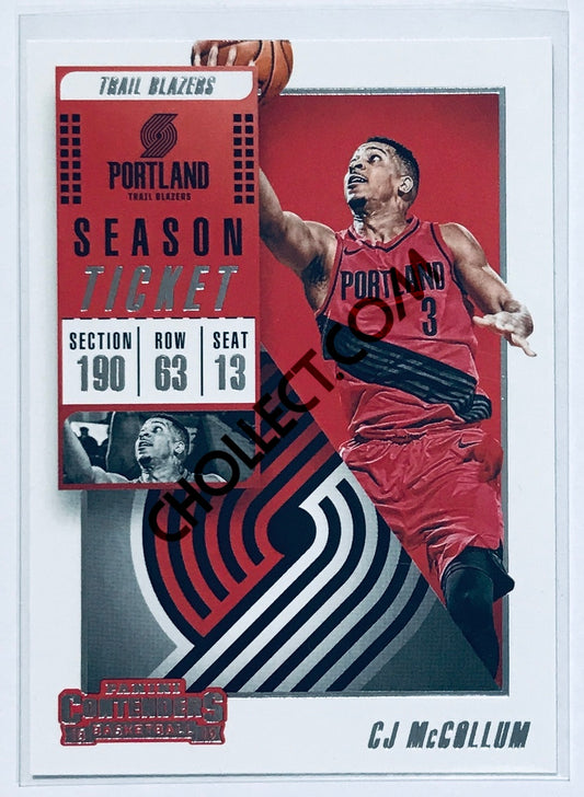 CJ McCollum - Portland Trail Blazers 2018-19 Panini Contenders #95