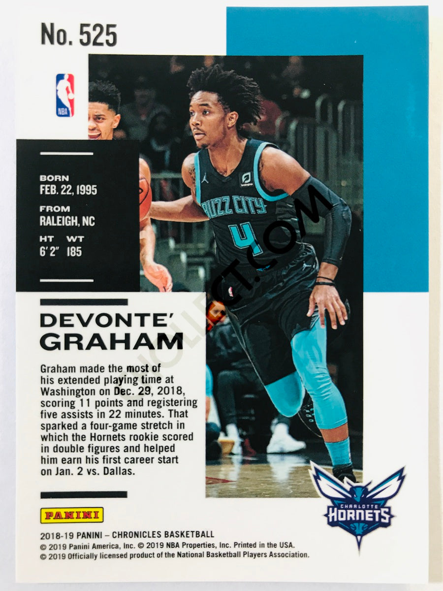 Devonte Graham - Charlotte Hornets 2018-19 Panini Chronicles RC Rookie Foil Optichrome #525