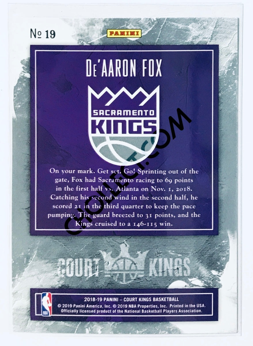De'Aaron Fox - Sacramento Kings 2018-19 Panini Court Kings #19