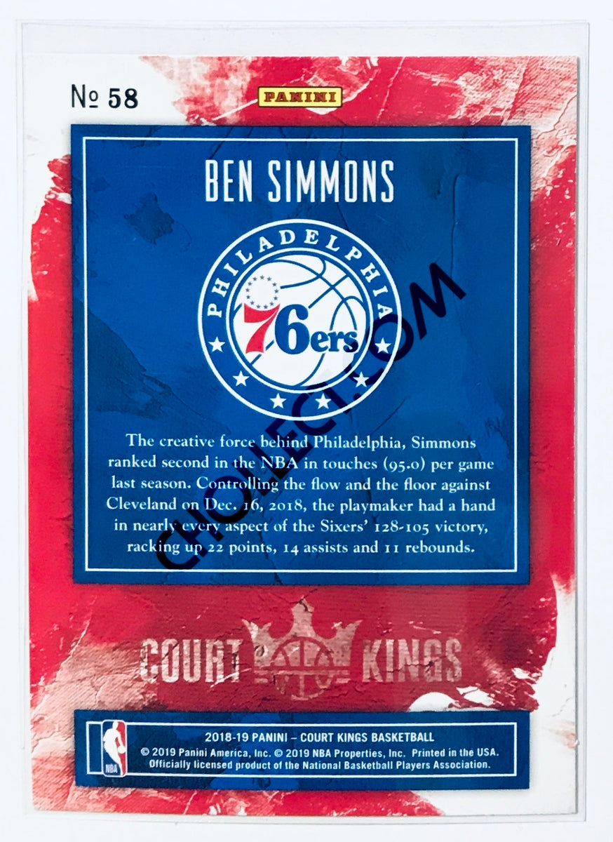 Ben Simmons - Philadelphia 76ers 2018-19 Panini Court Kings #58