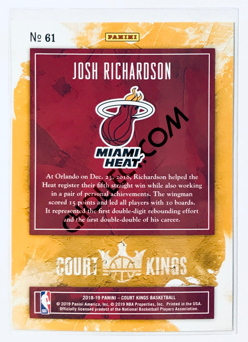 Josh Richardson - Miami Heat 2018-19 Panini Court Kings #61