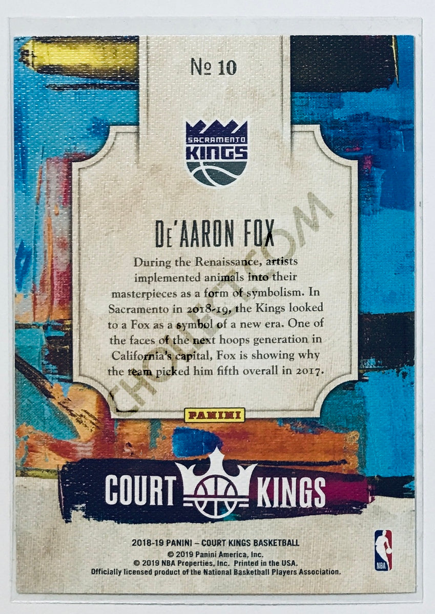 De'Aaron Fox - Sacramento Kings 2018-19 Panini Court Kings NBA Renaissance Men #10