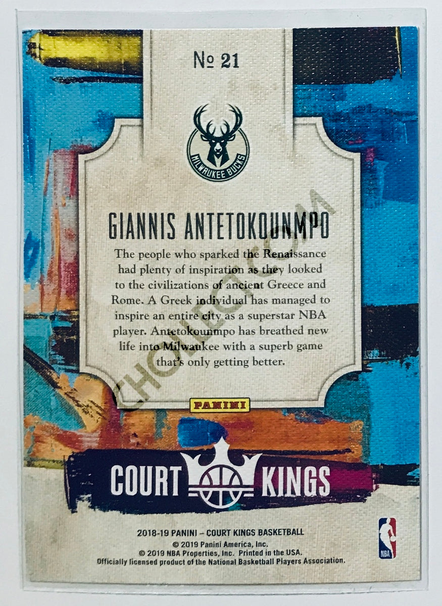 Giannis Antetokounmpo - Milwaukee Bucks 2018-19 Panini Court Kings Renaissance Men #21