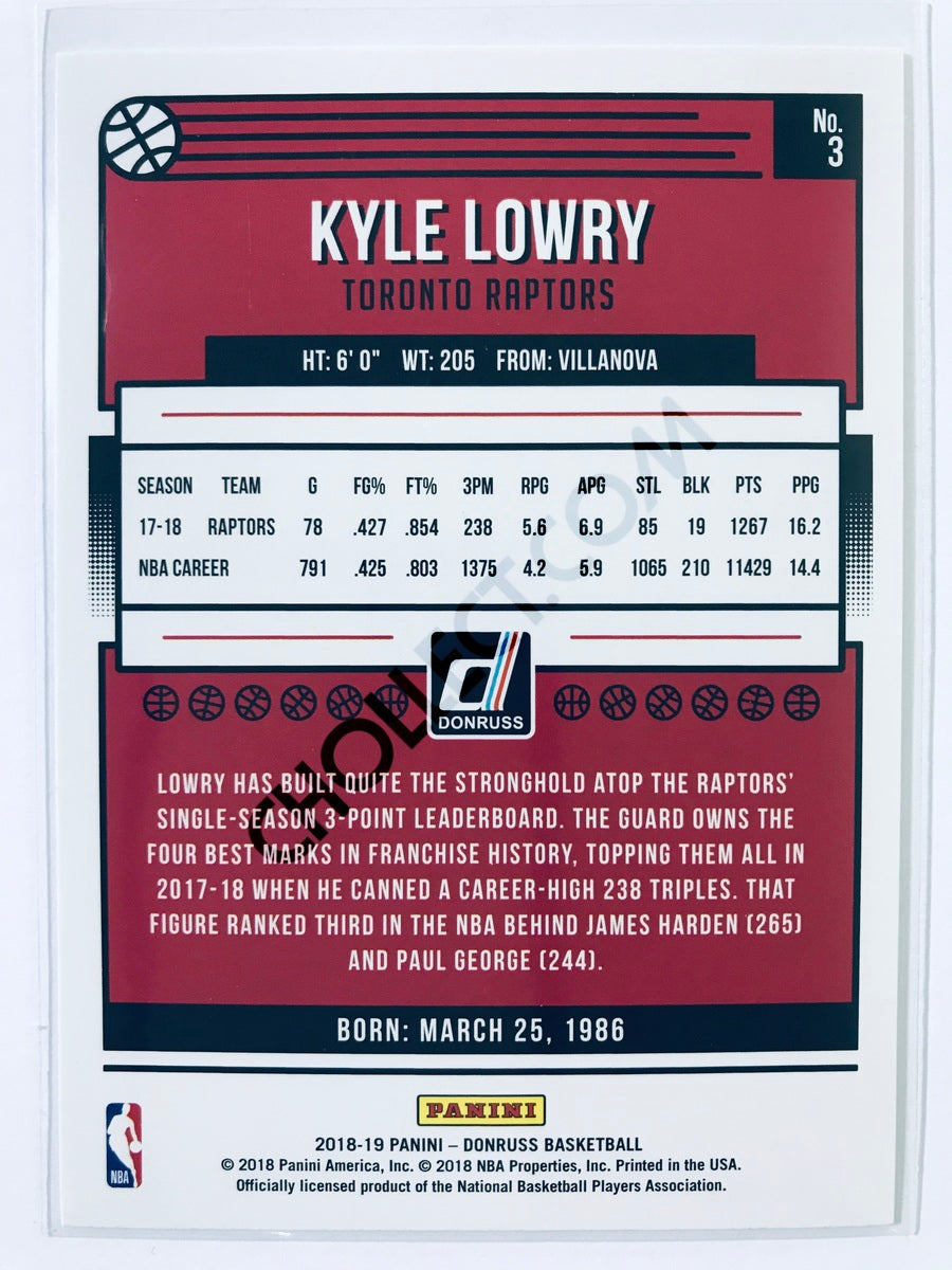 Kyle Lowry - Toronto Raptors 2018-19 Panini Donruss #3