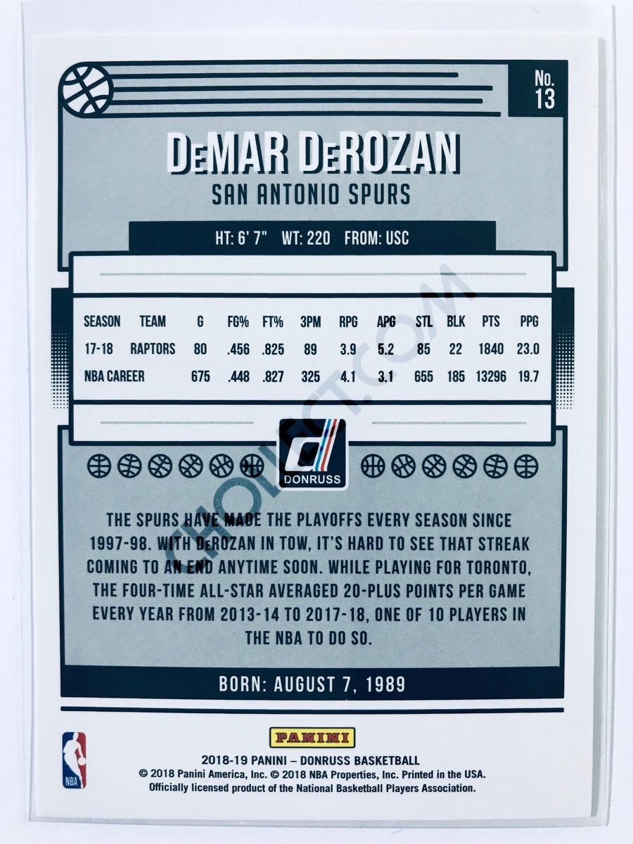 DeMar DeRozan - San Antonio Spurs 2018-19 Panini Donruss #13