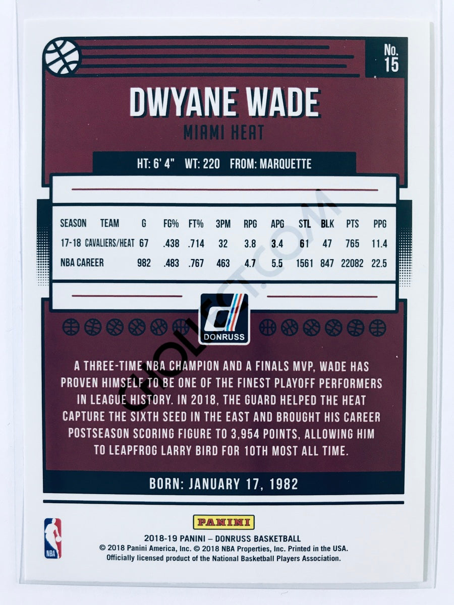 Dwyane Wade - Miami Heat 2018-19 Panini Donruss #15