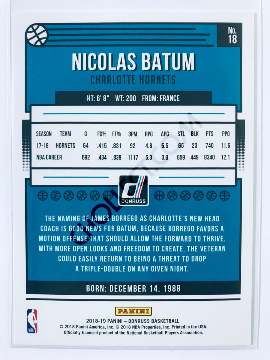 Nicolas Batum - Charlotte Hornets 2018-19 Panini Donruss #18