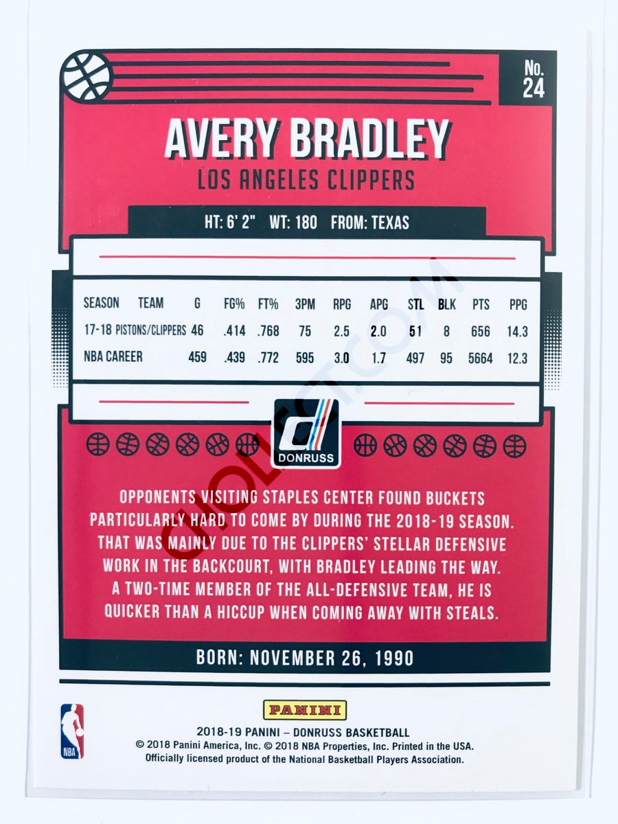 Avery Bradley - Los Angeles Clippers 2018-19 Panini Donruss #24