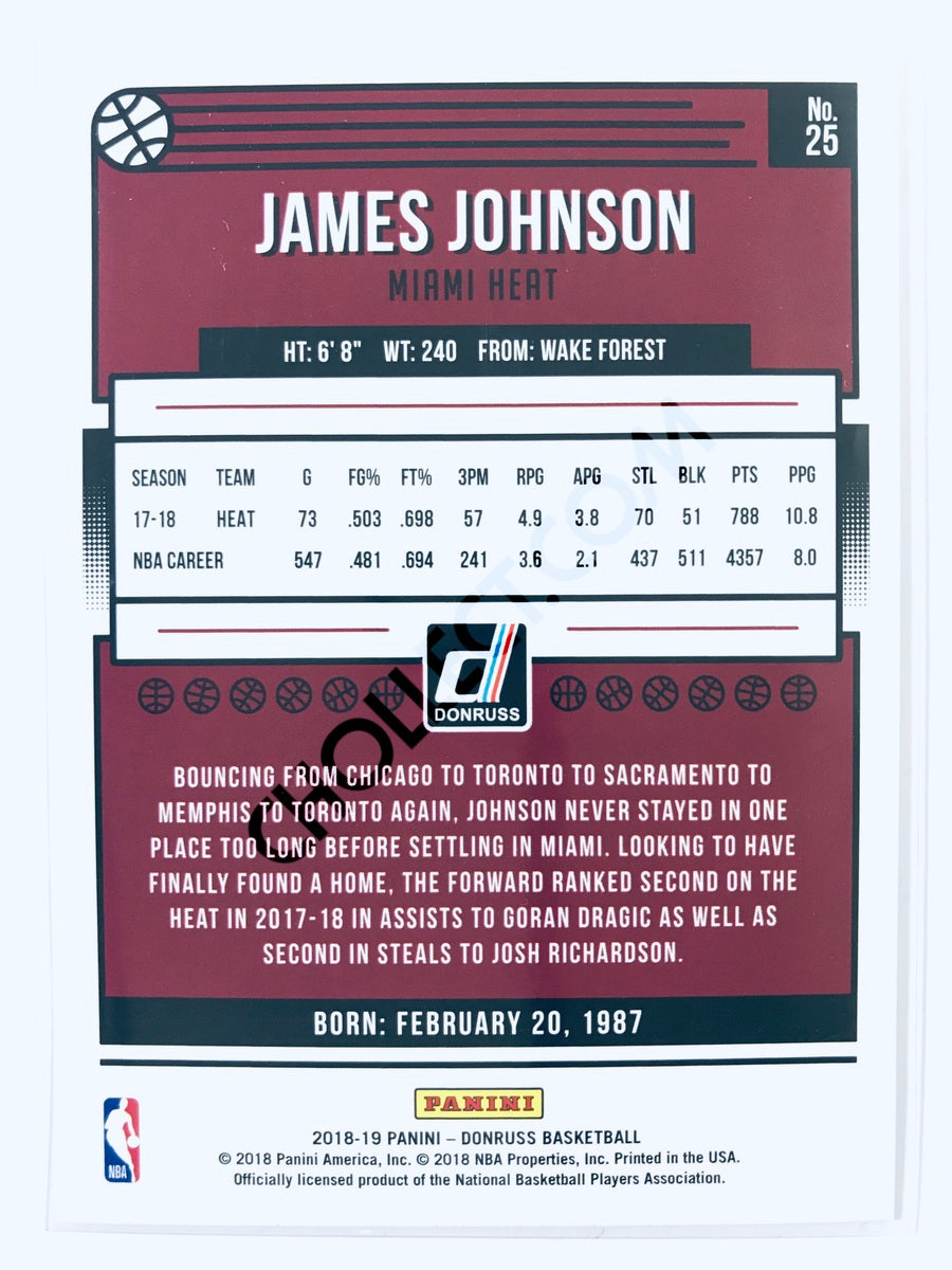 James Johnson - Miami Heat 2018-19 Panini Donruss #25