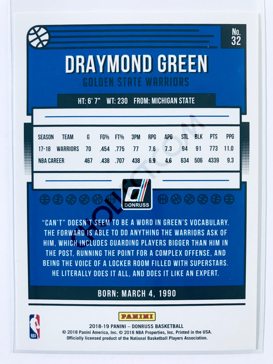 Draymond Green - Golden State Warriors 2018-19 Panini Donruss #32