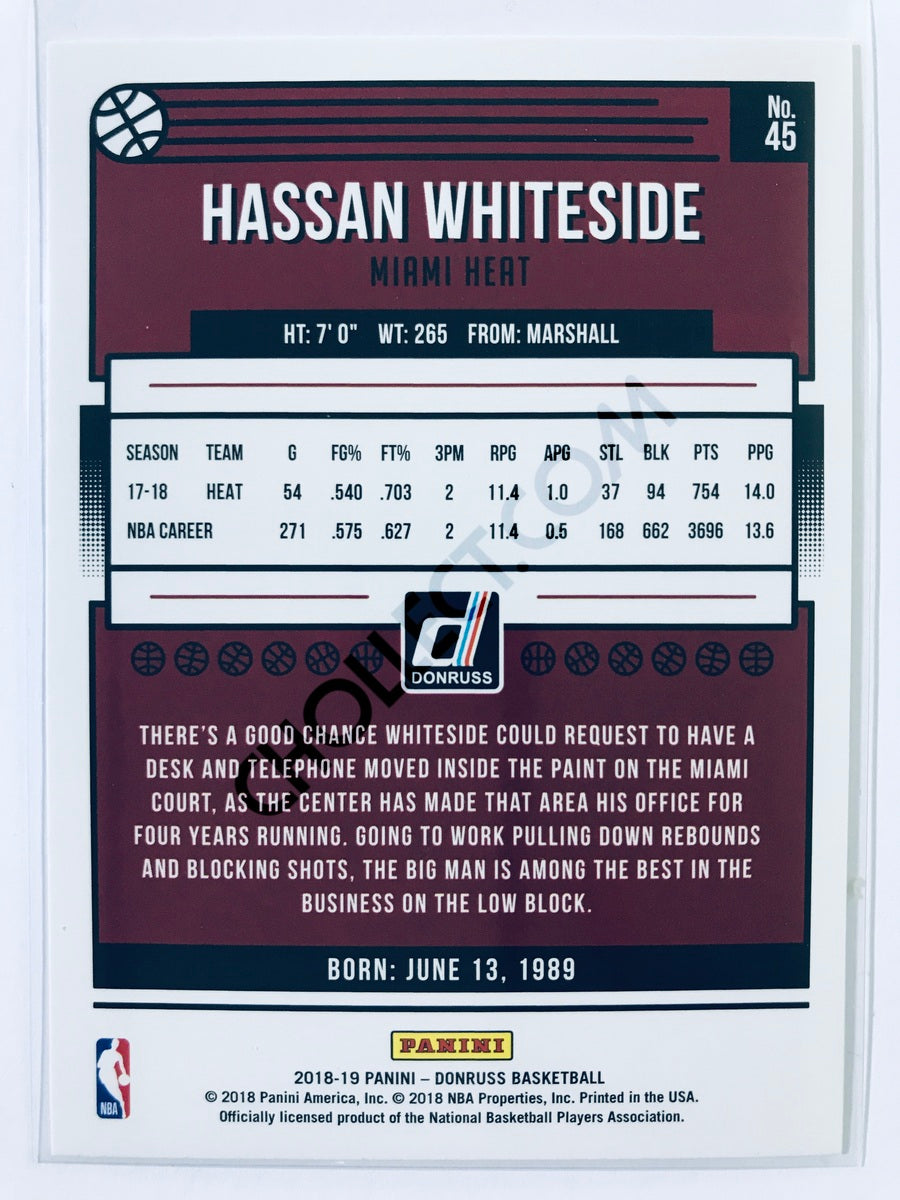 Hassan Whiteside - Miami Heat 2018-19 Panini Donruss #45