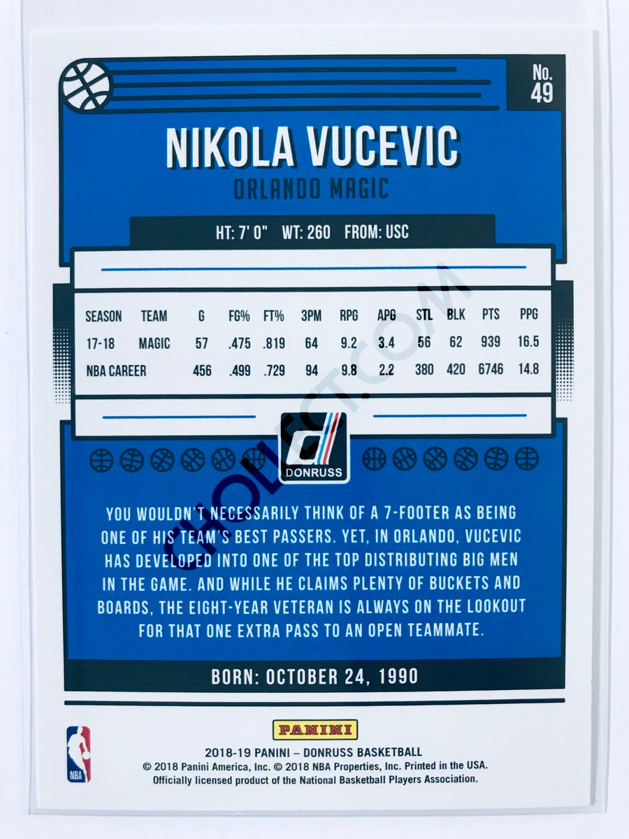 Nikola Vucevic - Orlando Magic 2018-19 Panini Donruss #49