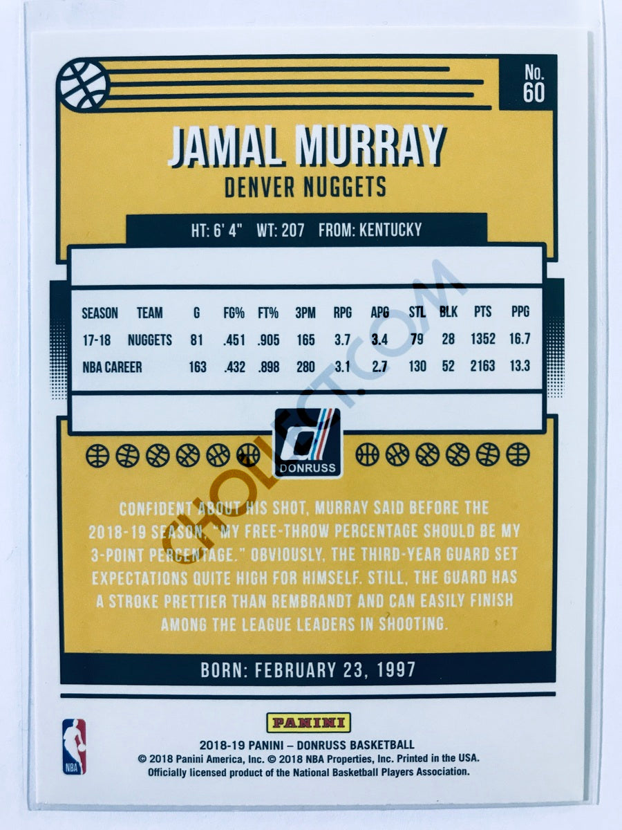 Jamal Murray - Denver Nuggets 2018-19 Panini Donruss #60
