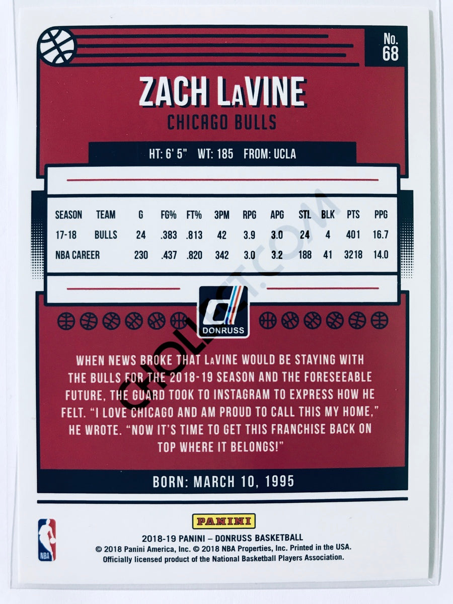 Zach LaVine - Chicago Bulls 2018-19 Panini Donruss #68