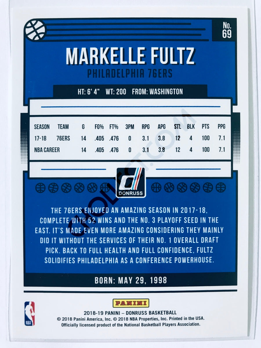 Markelle Fultz - Philadelphia 76ers 2018-19 Panini Donruss #69