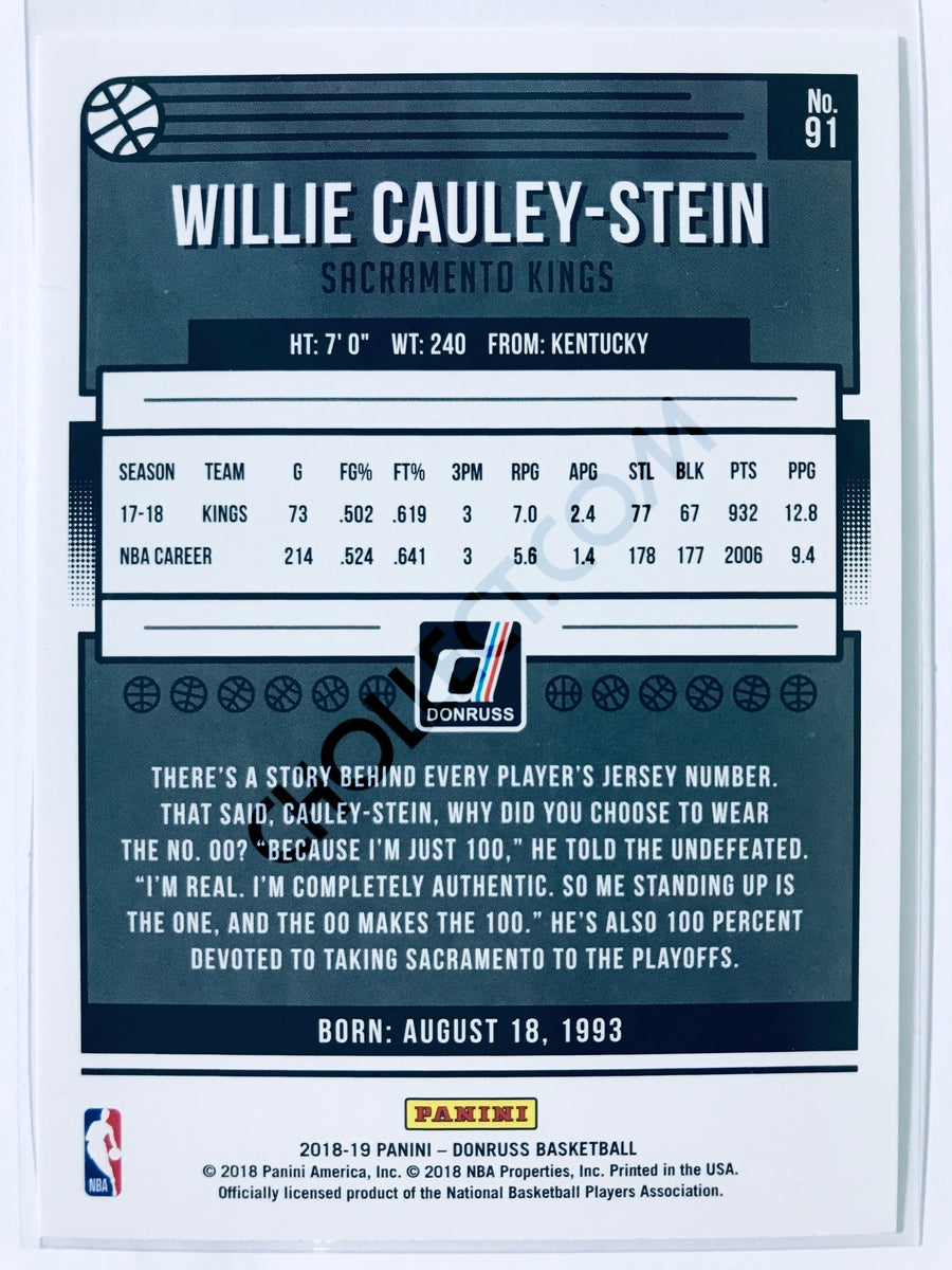 Willie Cauley-Stein - Sacramento Kings 2018-19 Panini Donruss #91