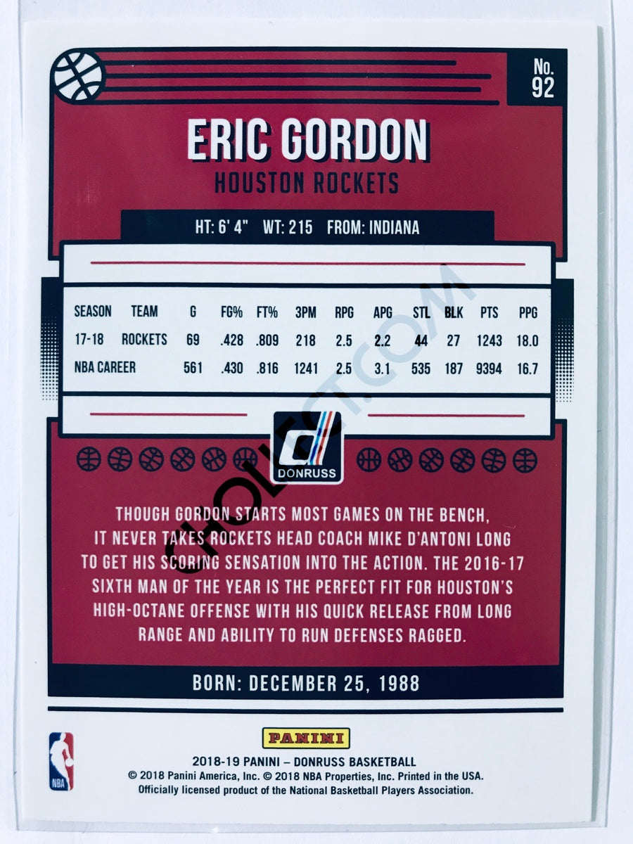 Eric Gordon - Houston Rockets 2018-19 Panini Donruss #92