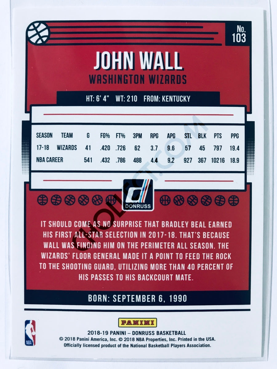 John Wall - Washington Wizards 2018-19 Panini Donruss #103