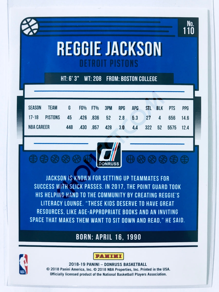 Reggie Jackson - Detroit Pistons 2018-19 Panini Donruss #110