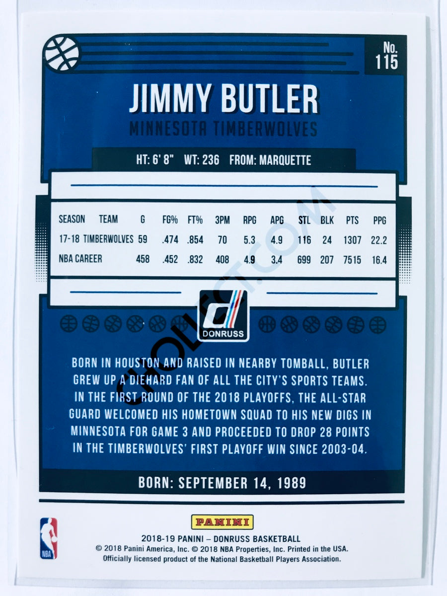 Jimmy Butler - Minnesota Timberwolves 2018-19 Panini Donruss #115
