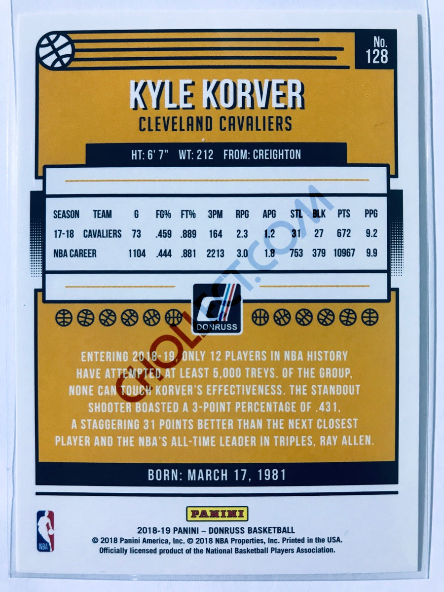 Kyle Korver - Cleveland Cavaliers 2018-19 Panini Donruss #128