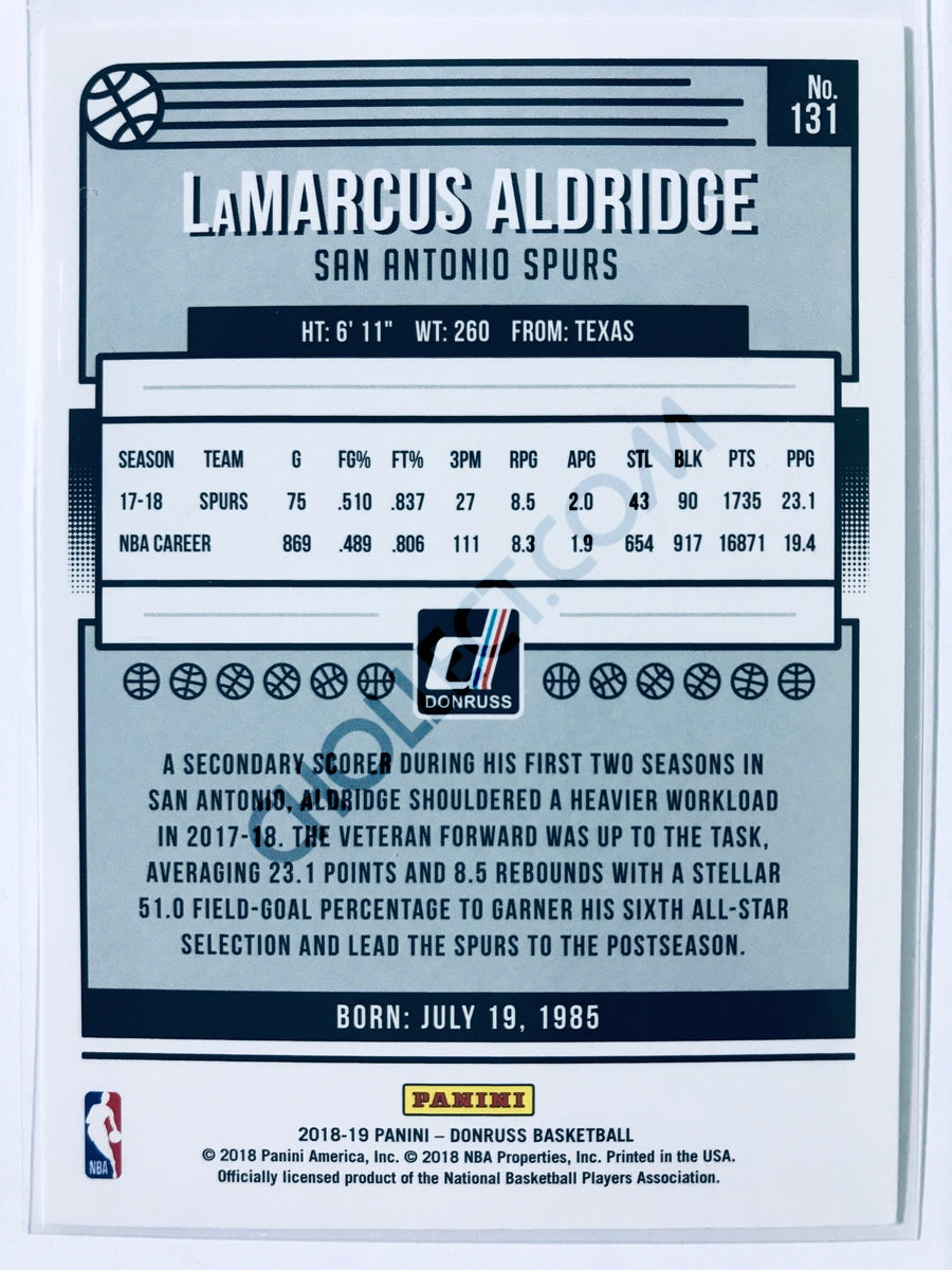 LaMarcus Aldridge - San Antonio Spurs 2018-19 Panini Donruss #131