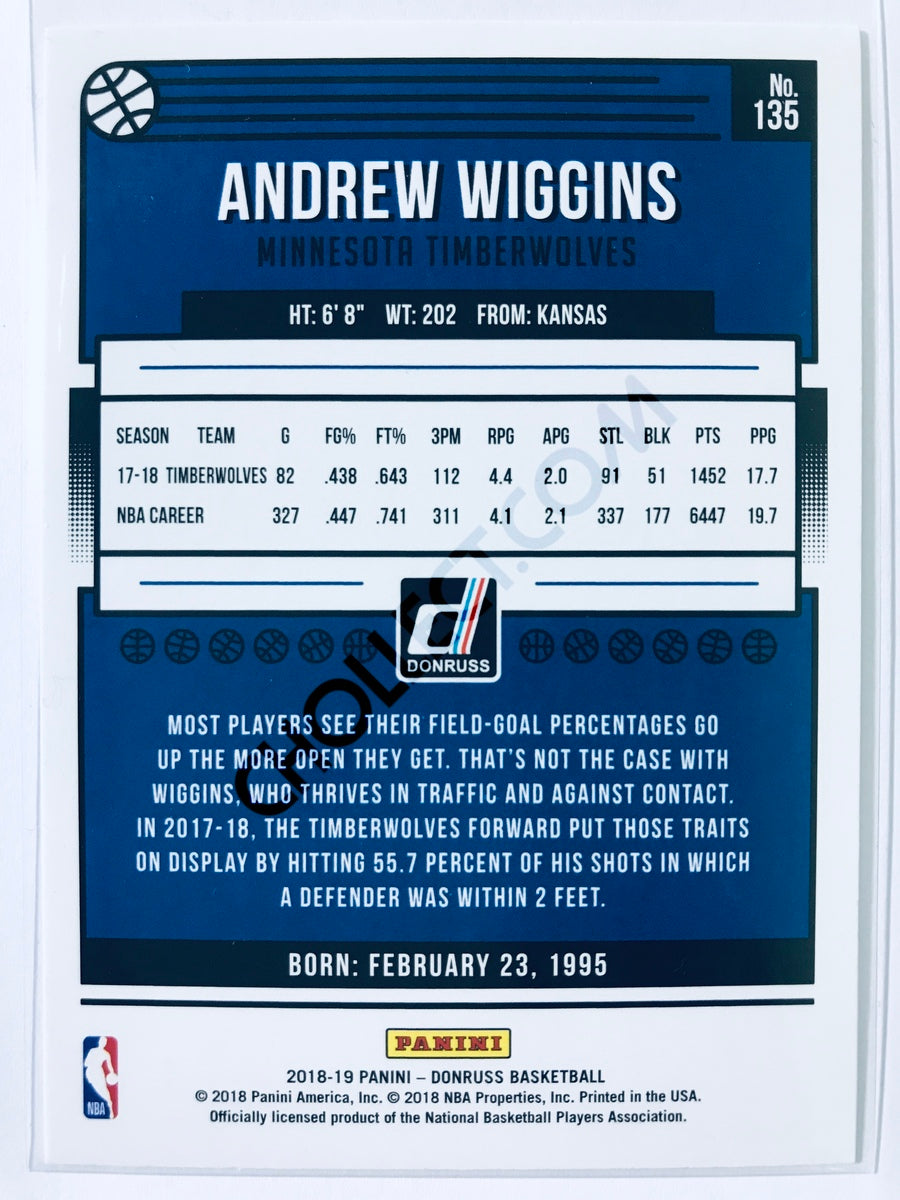 Andrew Wiggins - Minnesota Timberwolves 2018-19 Panini Donruss #135