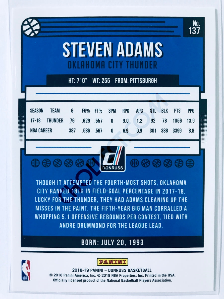 Steven Adams - Oklahoma City Thunder 2018-19 Panini Donruss #137