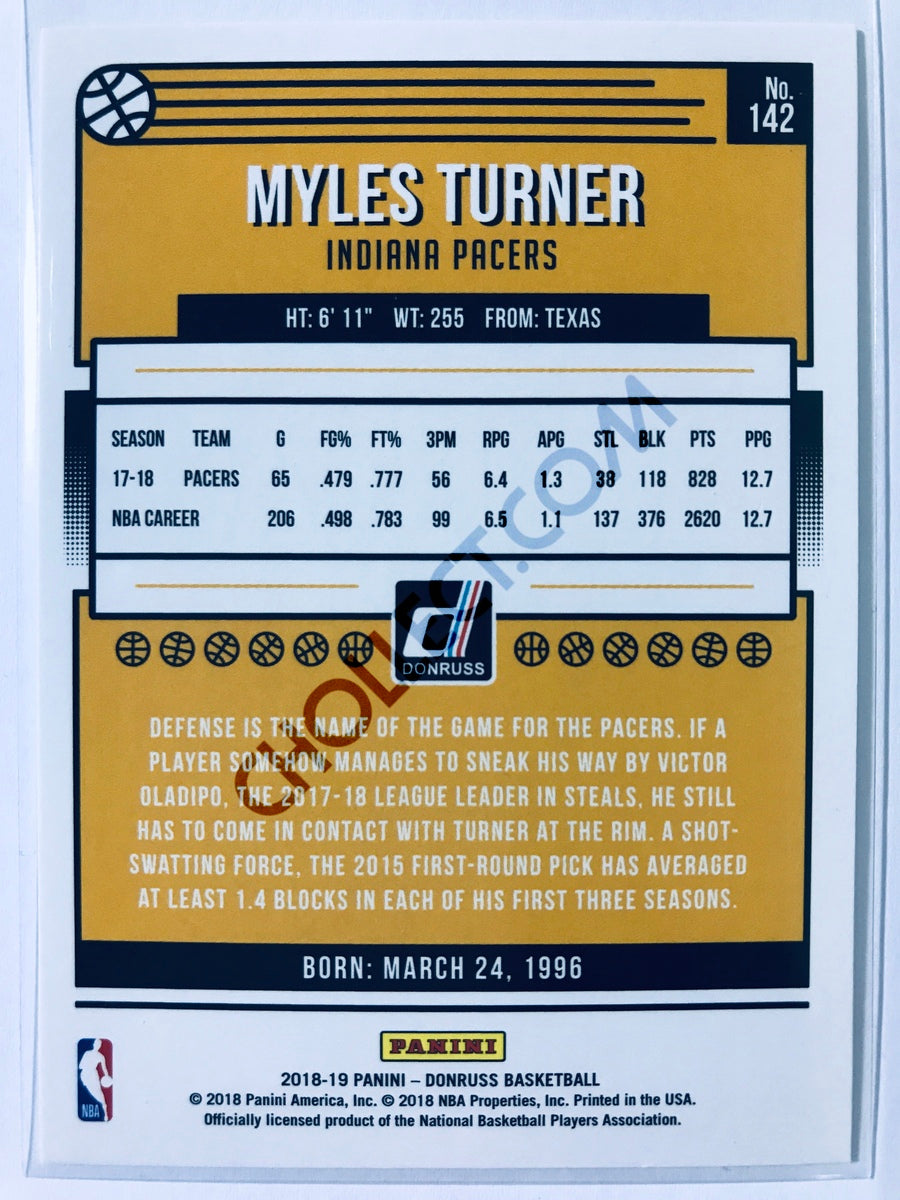 Myles Turner - Indiana Pacers 2018-19 Panini Donruss #142