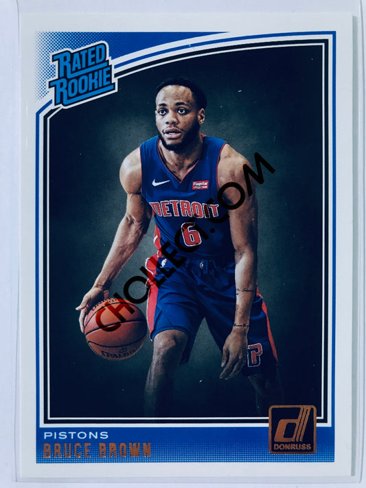 Bruce Brown - Detroit Pistons 2018-19 Panini Donruss Rated Rookie #161