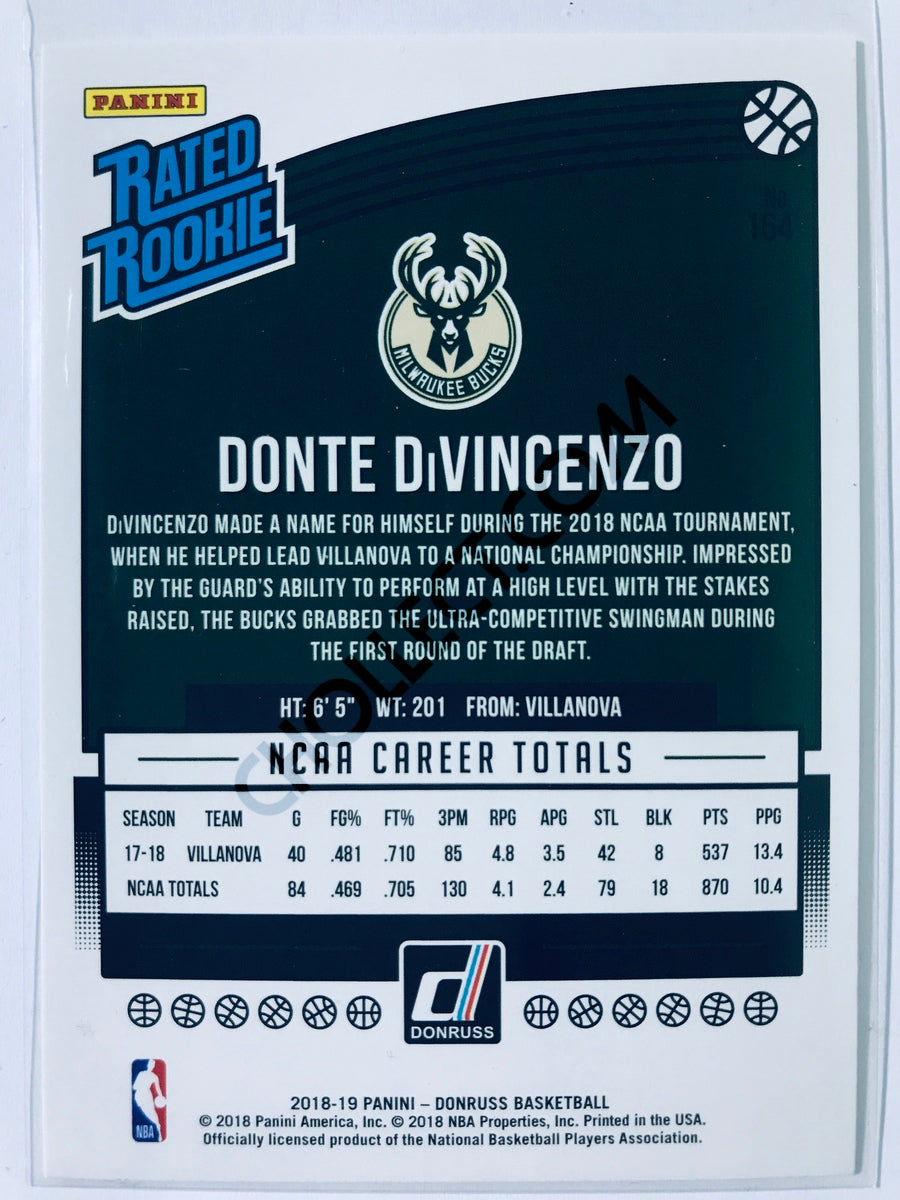 Donte DiVincenzo - Milwaukee Bucks 2018-19 Panini Donruss Rated Rookie #164