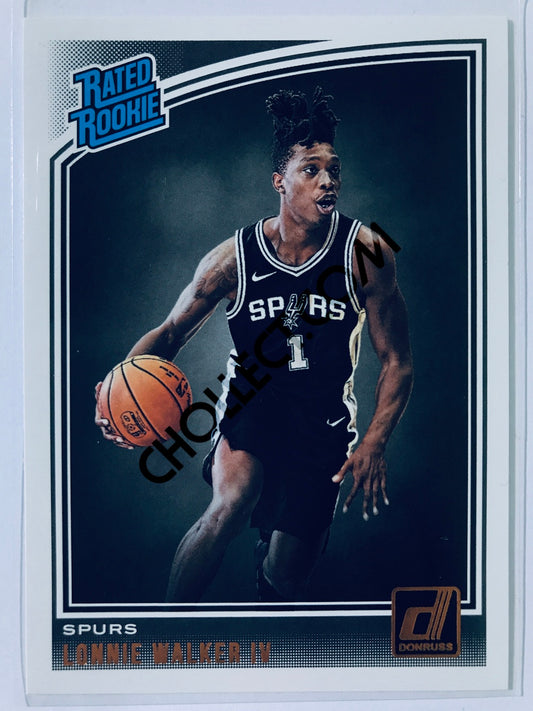 Lonnie Walker IV - San Antonio Spurs 2018-19 Panini Donruss Rated Rookie #174