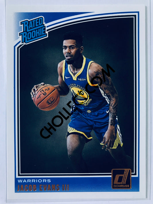 Jacob Evans III - Golden State Warriors 2018-19 Panini Donruss Rated Rookie #178