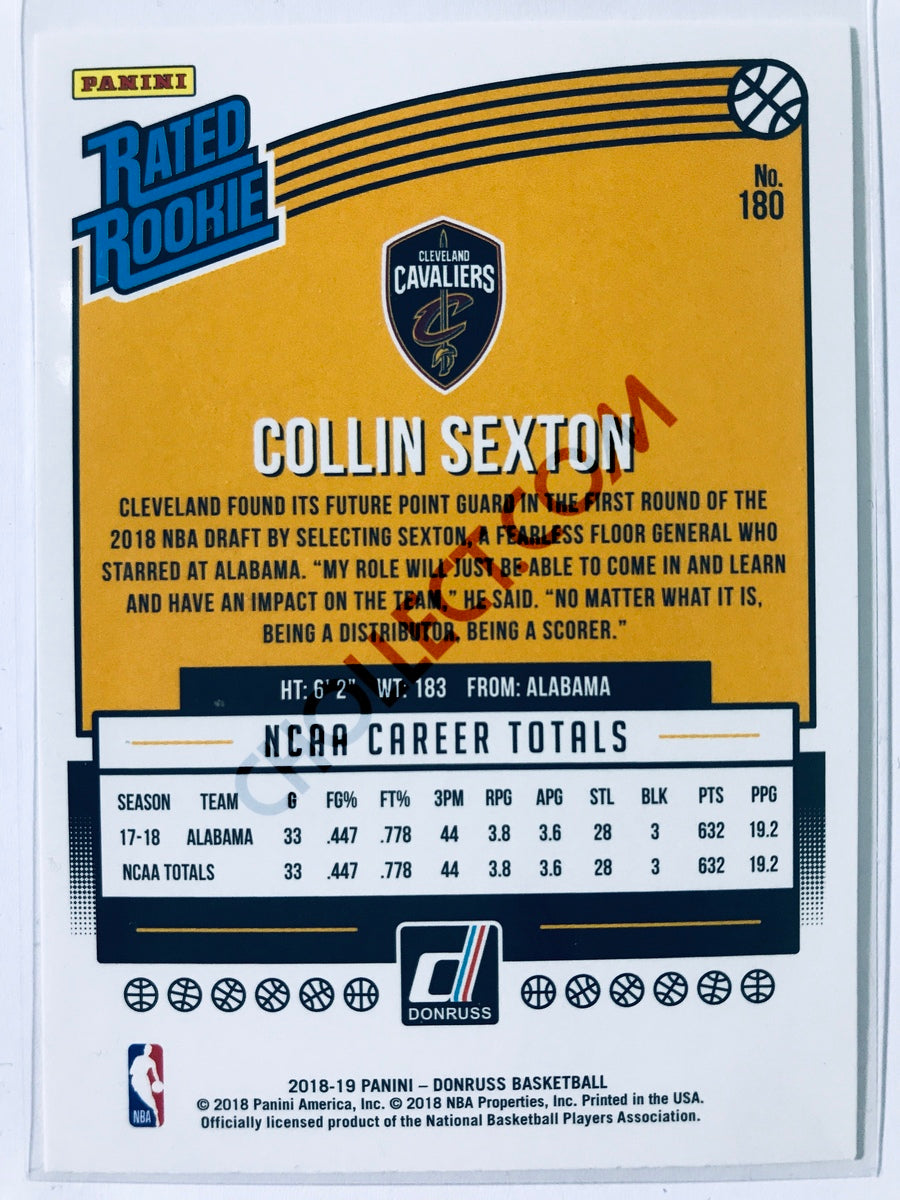 Collin Sexton - Cleveland Cavaliers 2018-19 Panini Donruss Rated Rookie #180