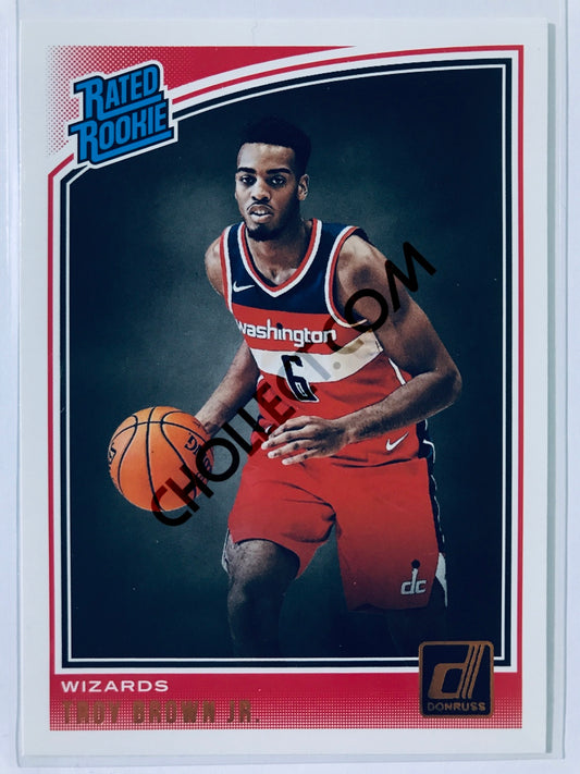 Troy Brown Jr. - Washington Wizards 2018-19 Panini Donruss Rated Rookie #192