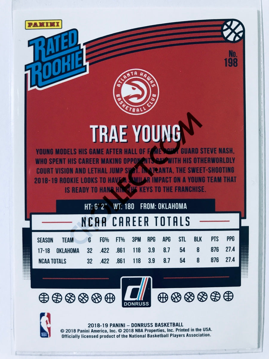 Trae Young - Atlanta Hawks 2018-19 Panini Donruss Rated Rookie #198