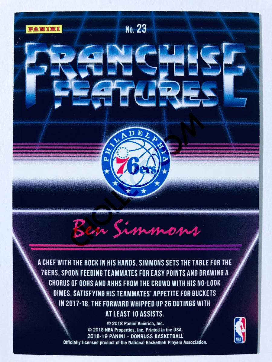 Ben Simmons - Philadelphia 76ers 2018-19 Panini Donruss Franchise Features Insert #23