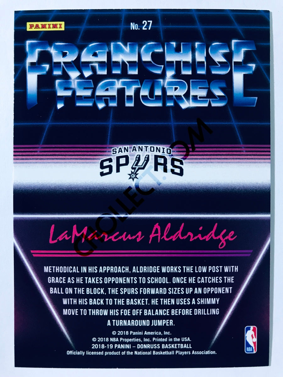 LaMarcus Aldridge - San Antonio Spurs 2018-19 Panini Donruss Franchise Features Insert #27