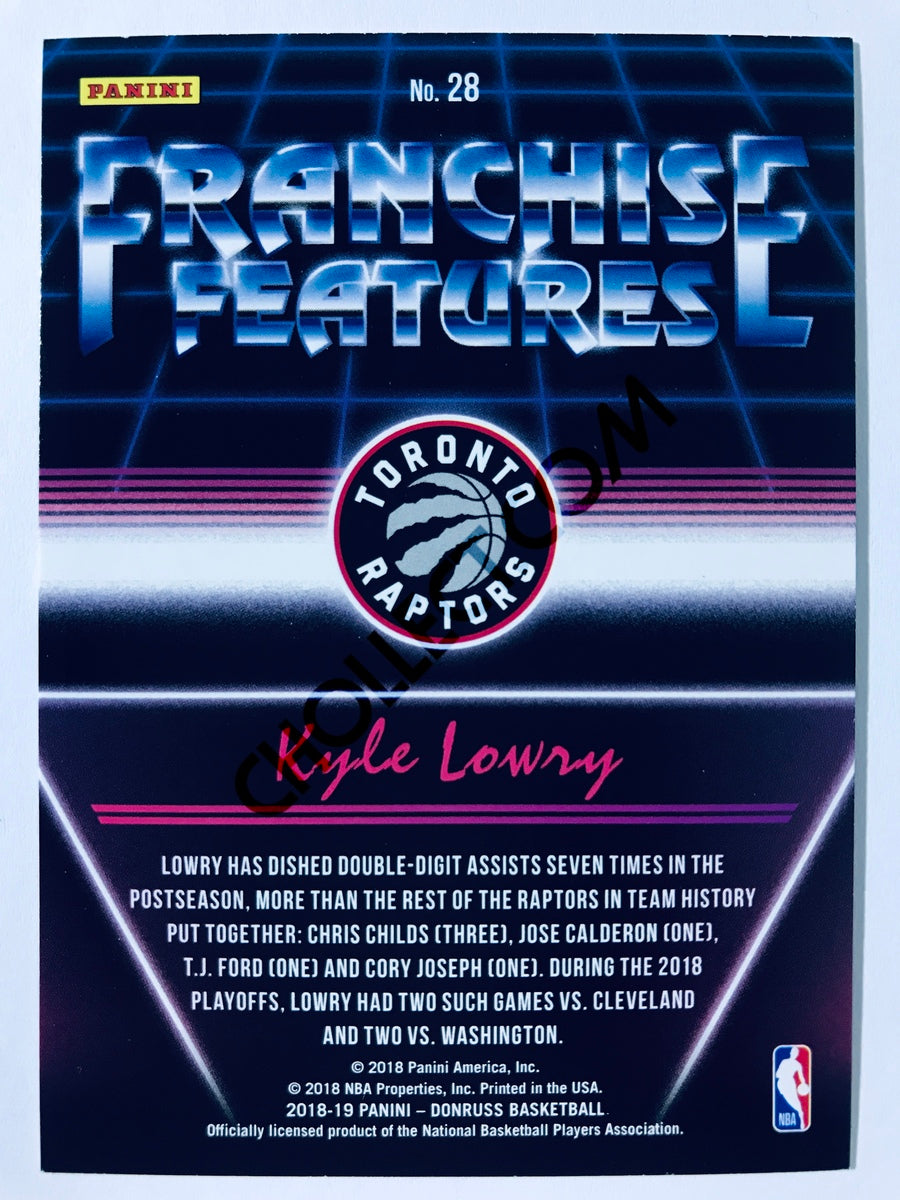 Kyle Lowry - Toronto Raptors 2018-19 Panini Donruss Franchise Features Insert #28