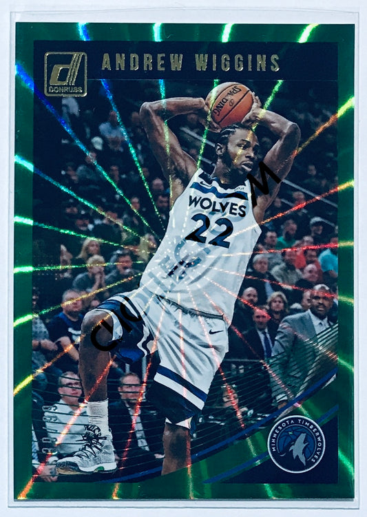 Andrew Wiggins - Minnesota Timberwolves 2018-19 Panini Donruss #135 Green Laser Parallel /99