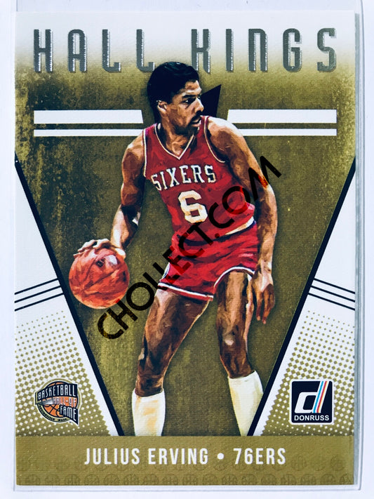 Julius Erving - Philadelphia 76ers 2018-19 Panini Donruss Hall Kings Insert #28