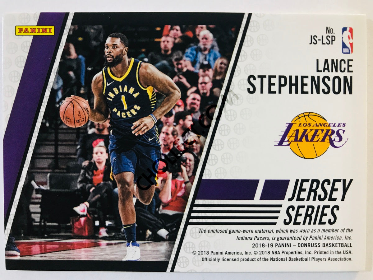 Lance Stephenson - Los Angeles Lakers 2018-19 Panini Donruss Jersey Series #JS-LSP