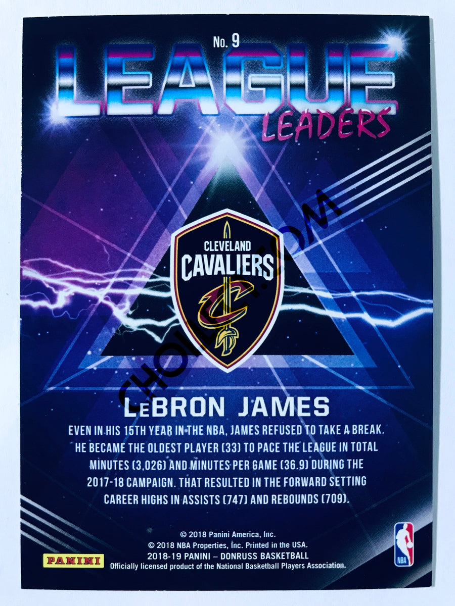 LeBron James - Cleveland Cavaliers 2018-19 Panini Donruss League Leaders Insert #9