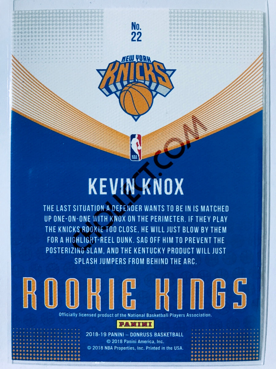 Kevin Knox - New York Knicks 2018-19 Panini Donruss Rookie Kings Insert #22