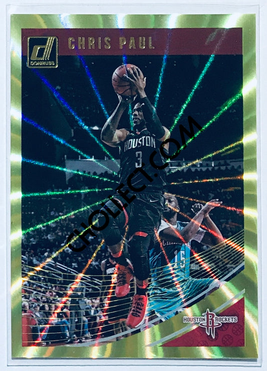 Chris Paul - Houston Rockets 2018-19 Panini Donruss #52 Yellow Laser Parallel /25