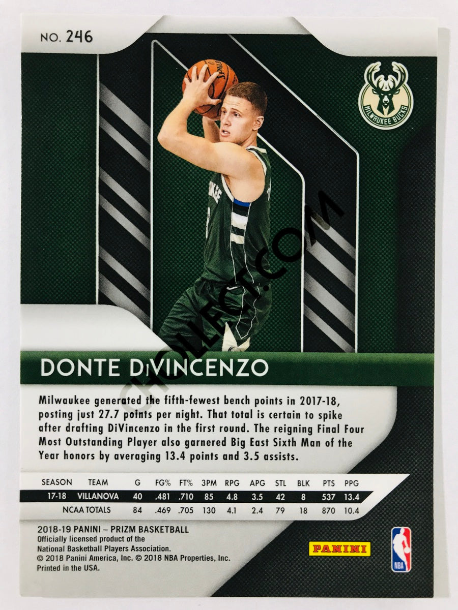 Donte DiVincenzo - Milwaukee Bucks 2018-19 Panini Prizm RC Rookie #246