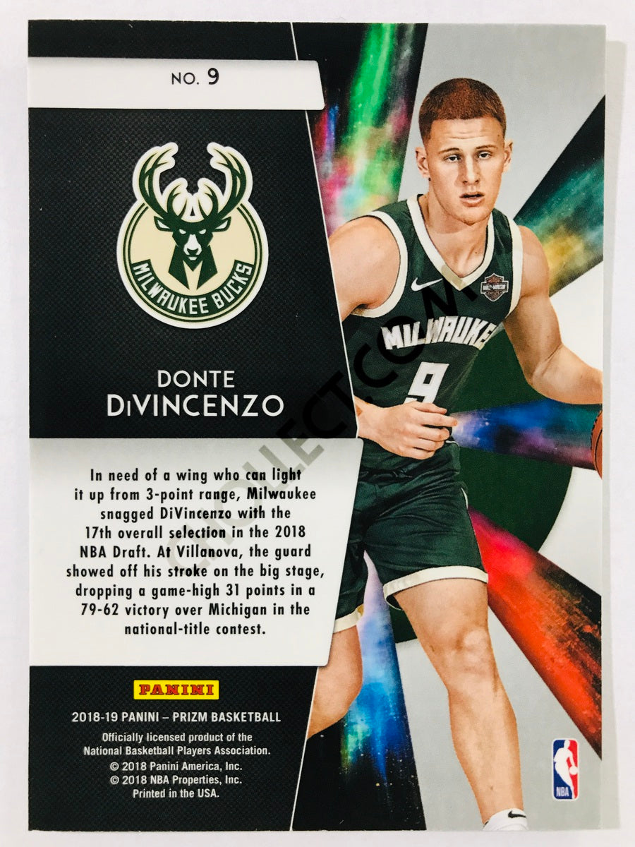 Donte DiVincenzo - Milwaukee Bucks 2018-19 Panini Prizm Freshman Phenoms Insert #09