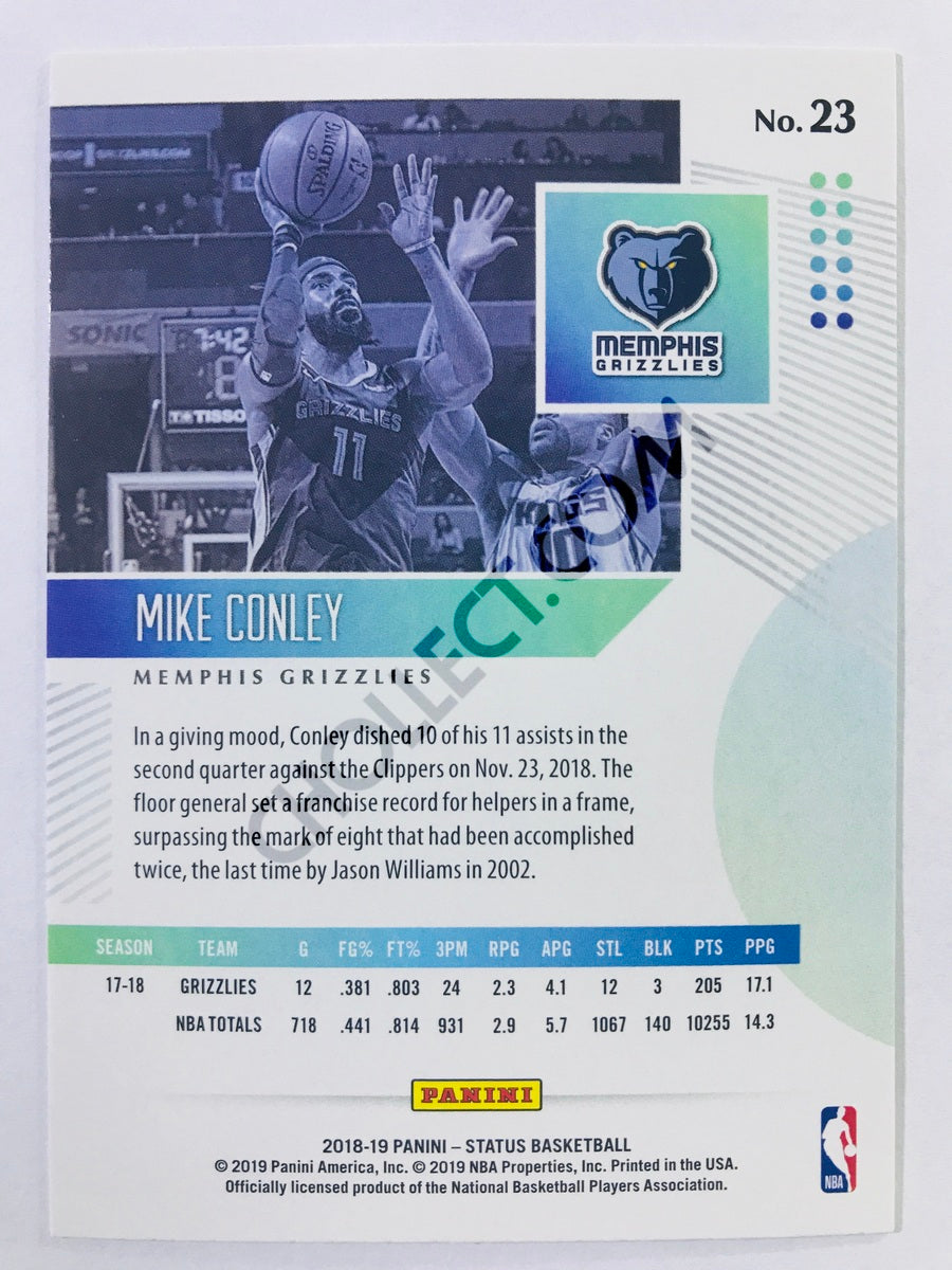 Mike Conley - Memphis Grizzlies 2018-19 Panini Status #23